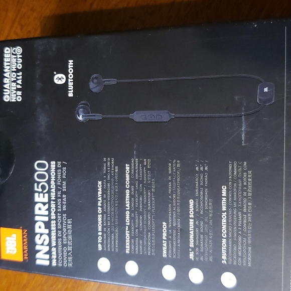 COPY - JBL INSPIRE500 BLUETOOTH SPORT HEADPHONES WIRELESS SWEAT PROOF - Picture 8 of 9